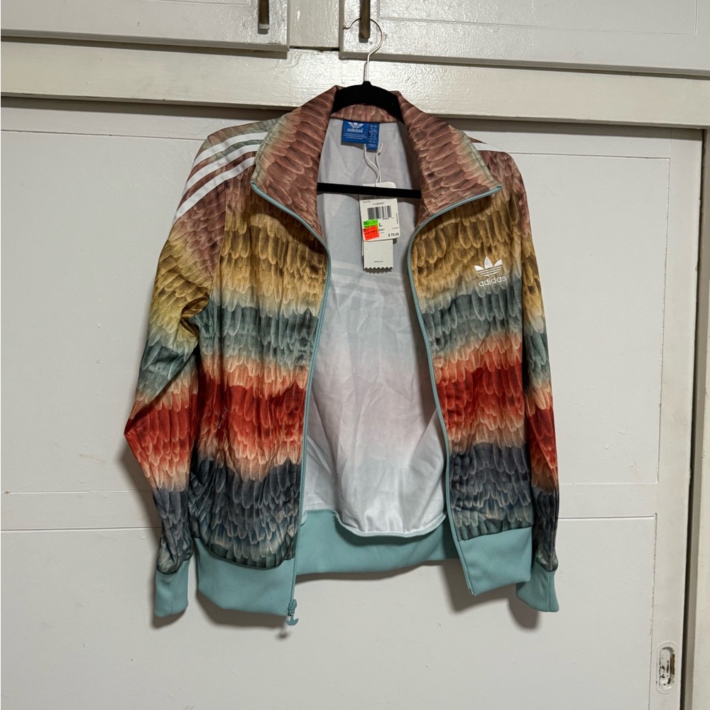 Adidas Feather Pattern Jacket in Multicolor